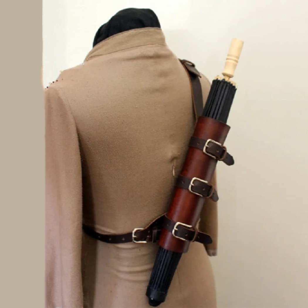 Regenschirmholster Steampunk Mittelalter Verstellbarer Riemen Gürtelschnalle Holster