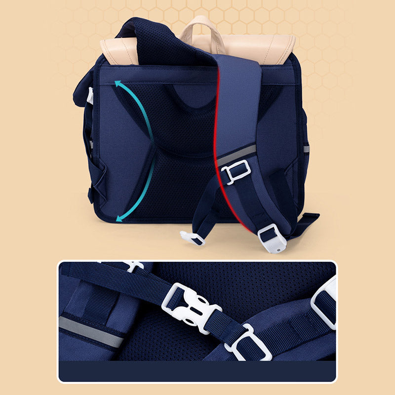 Kinderrucksack für Mädchen und Jungen, robust, atmungsaktiv, mit Reflektorstreifen