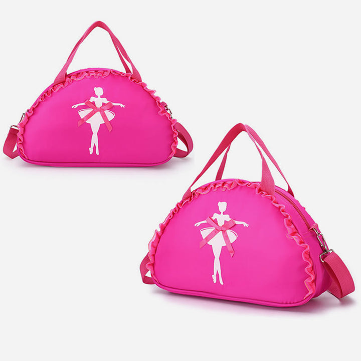 Mädchen Umhängetasche Handtasche Ballerina Muster Nylon Tanztasche