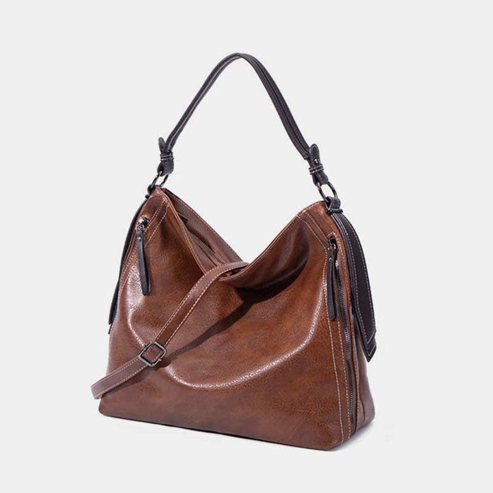 Retro-Handtasche für Damen, groß, Designer-Hobo-Tasche aus Leder