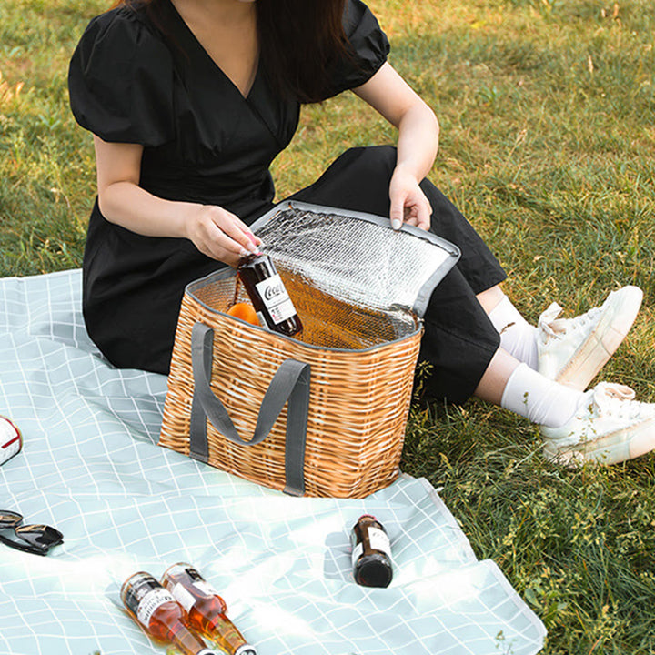 Kühltasche für unterwegs, faltbar, dicke Isolierung, Picknicktasche