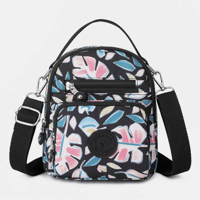 Schultertasche mit Blumenmuster für Damen, Crossbody-Rucksack, Mehrzweck-Umhängetasche