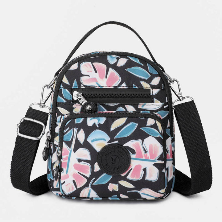 Schultertasche mit Blumenmuster für Damen, Crossbody-Rucksack, Mehrzweck-Umhängetasche