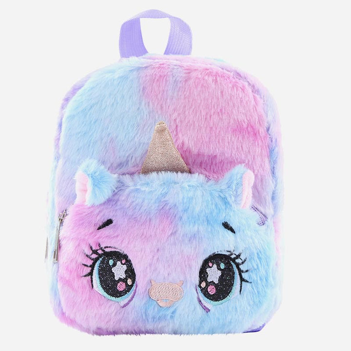 Rucksack für Frauen Einhorn pelzigen niedlichen Cartoon Kleinkinder Kinder Schultasche
