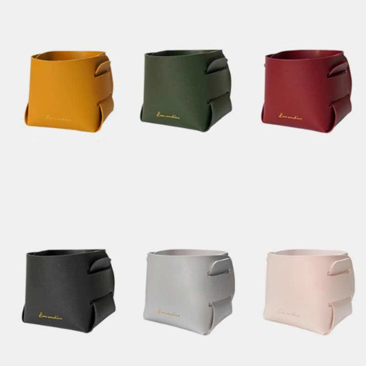 PU Leder Valet Tray Catchall Tisch Organizer Nachttisch Organizer