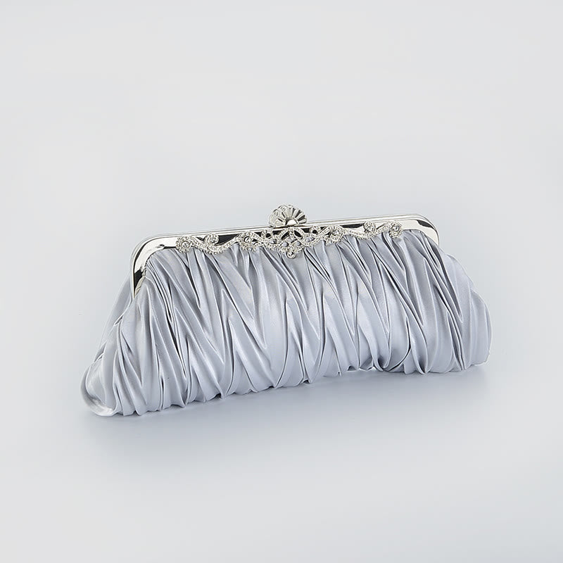 Abendtasche für Frauen Hochzeitsfeier Braut Plissee Kette Tasche