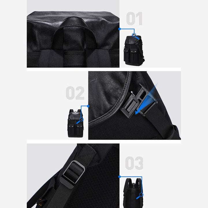 wasserdichter Business-Rucksack für Herren mit mehreren Taschen, geräumiger, geräumiger Laptop-Rucksack