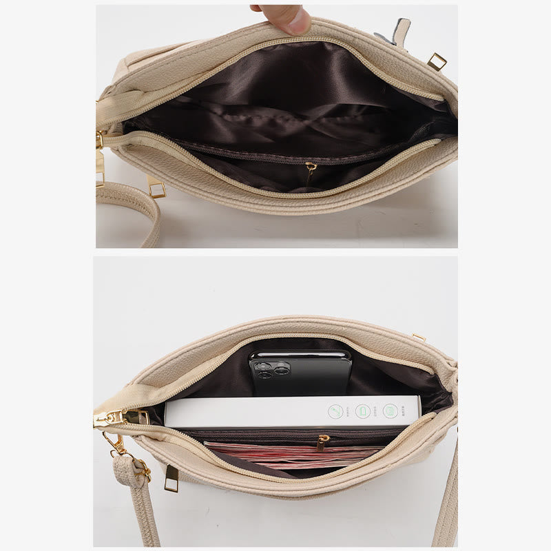 Minimalistische, einfarbige Telefontasche für Damen, quadratische Umhängetasche