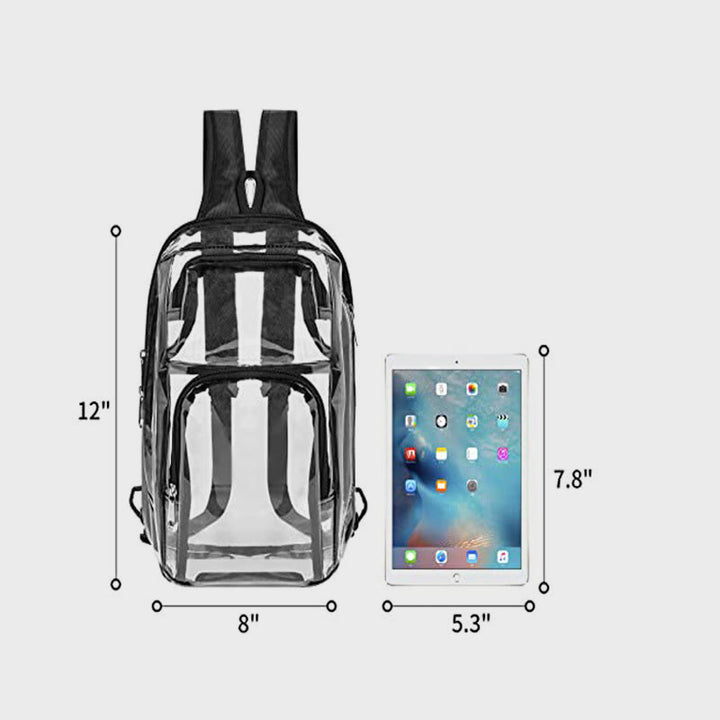 Schultertasche für Ausflüge, Sport, multifunktionaler transparenter PVC-Tagesrucksack