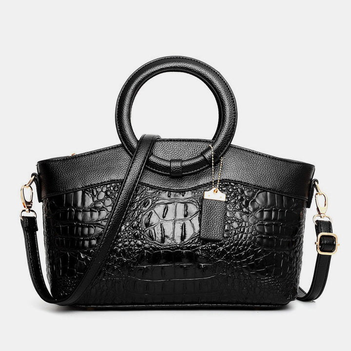 Umhängetasche mit großem Fassungsvermögen und Vintage-Prägung und Henkeltasche