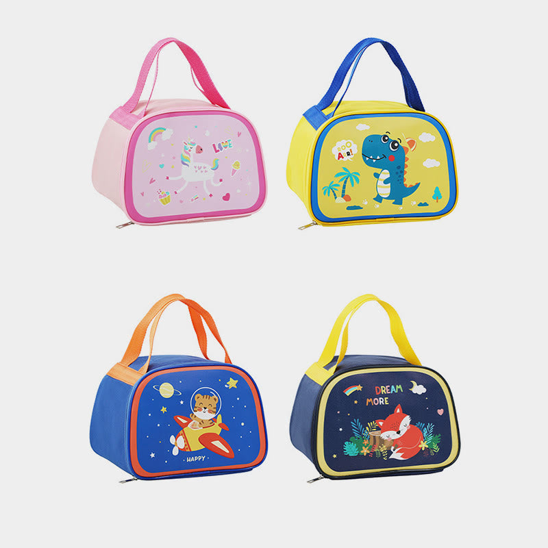 Lunchpaket für den täglichen Gebrauch, mit Cartoon-Tierdruck, süße Thermotasche