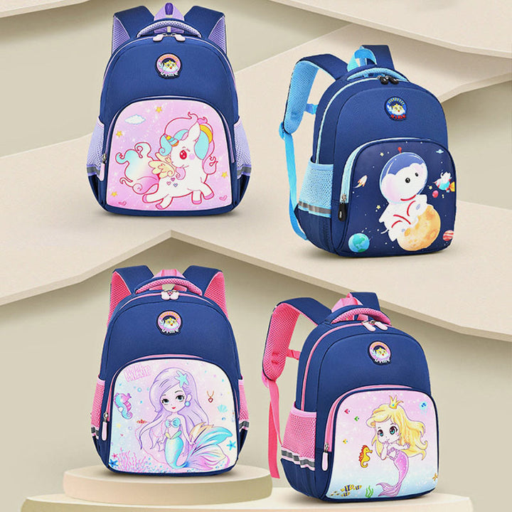 Rucksack für Kinder mit Cartoon-Charakter-Druck, leichter Oxford-Schulrucksack