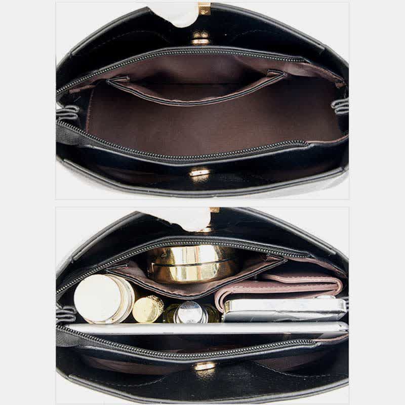 Kleine Umhängetasche aus Leder, Handtaschen, Geldbörsen, dreifache Crossover-Schultertasche