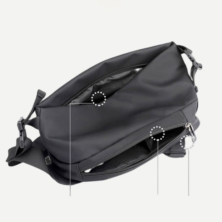 Schultertasche für Herren, multifunktional, wasserdicht, lässig, Umhängetasche