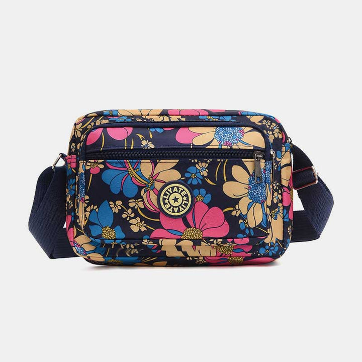 Große Kapazität Bedruckte, robuste Schultertasche aus Nylon mit Umhängetasche