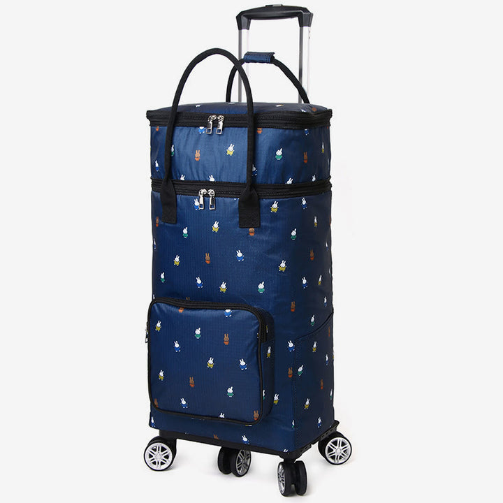 Zusammenklappbarer Einkaufswagen für Frauen, tragbare Alufolie, Konservierung, Rolltasche
