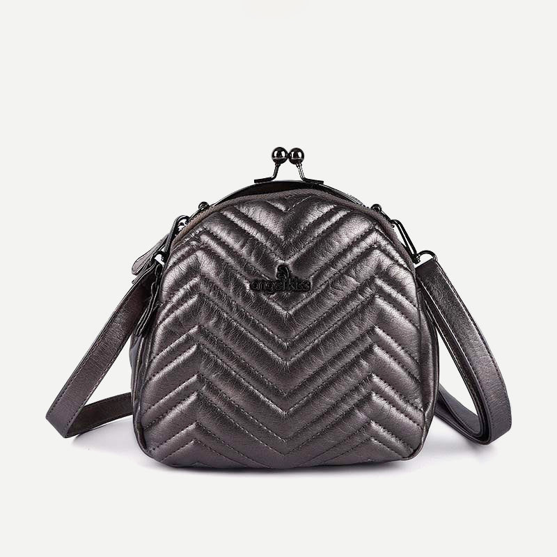 Mini-Rucksack mit drei Fächern, Kisslock-Reißverschluss, Tagesrucksack, modische Party-Geldbörsen, Handtaschen