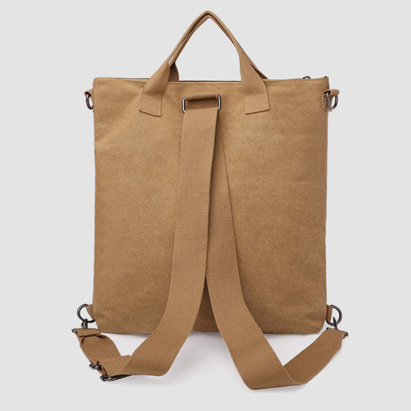 Multifunktionale Canvas-Handtasche mit großem Fassungsvermögen, Rucksack für Damen und Herren, Umhängetasche