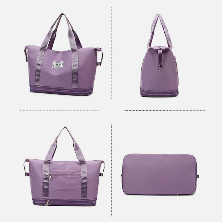 Reisetasche mit doppelter Erweiterung für Damen, groß, leicht, Oxford-Reisetasche