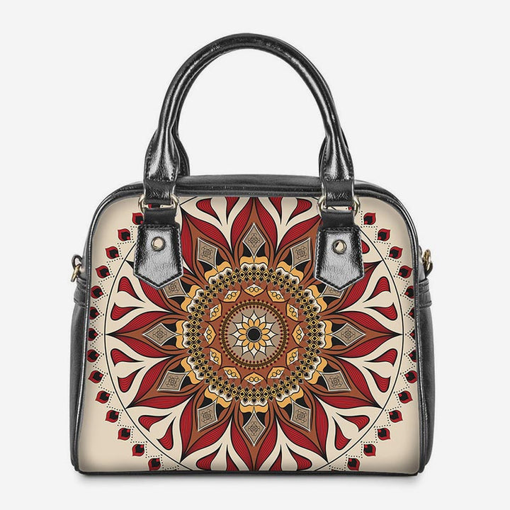 PU-Leder-Blumen-Geldbörsen Top-Griff-Tasche Crossbody Handtasche Satchel Taschen