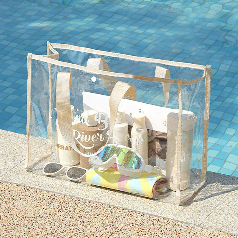 Strandtasche für Urlaubsreisen, wasserdicht, transparent, tragbar, Schwimmtasche