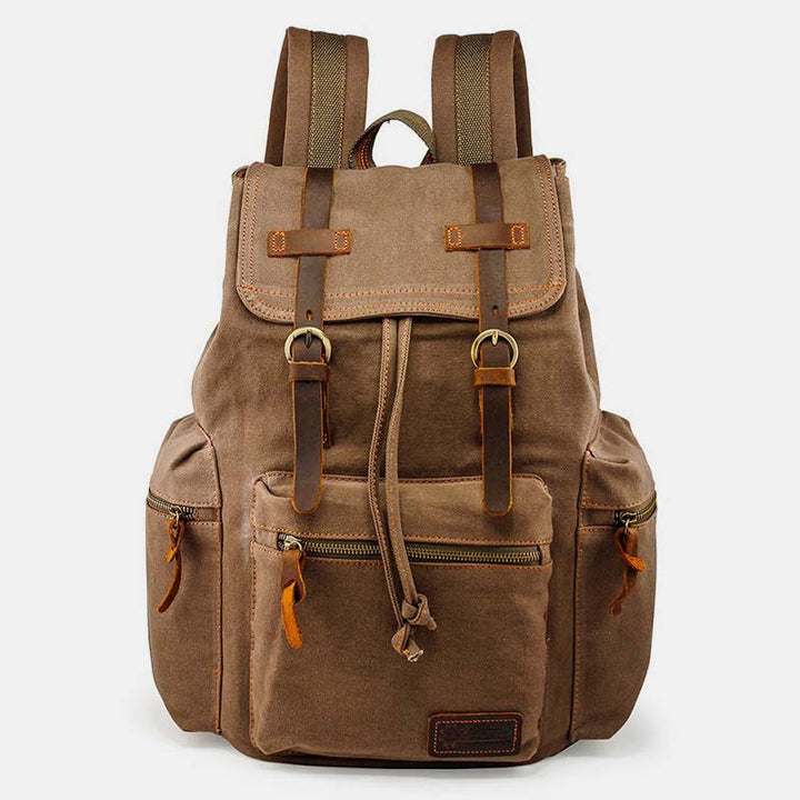 Großer Canvas-Rucksack im Vintage-Stil