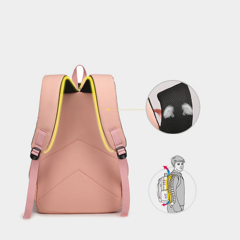 Rucksack für Damen, weicher, atmungsaktiver Stoff, lässige, wasserdichte Reisetasche