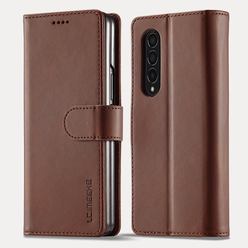 Clamshell-Telefonhülle für Samsung Z Fold Kartenhalter Brieftasche Handy-Schutzhülle