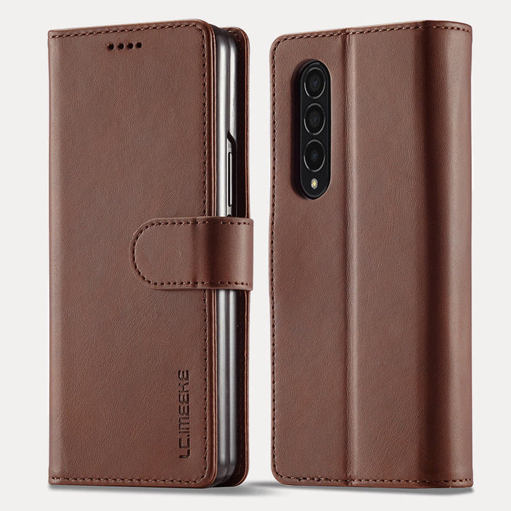 Clamshell-Telefonhülle für Samsung Z Fold Kartenhalter Brieftasche Handy-Schutzhülle