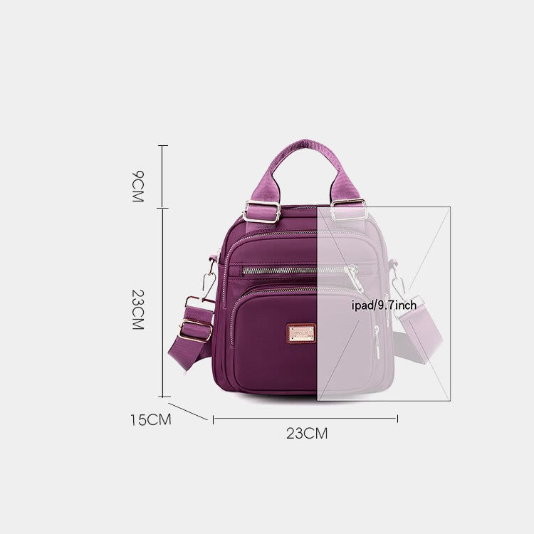 Wasserdichter Umhängetaschen-Rucksack mit mehreren Taschen