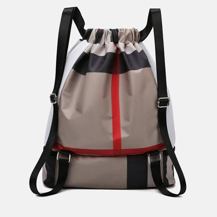 Wasserdichter Kordelzug-Rucksack, Sportsack, Mini-Reise-Tagesrucksack mit Schuhfach