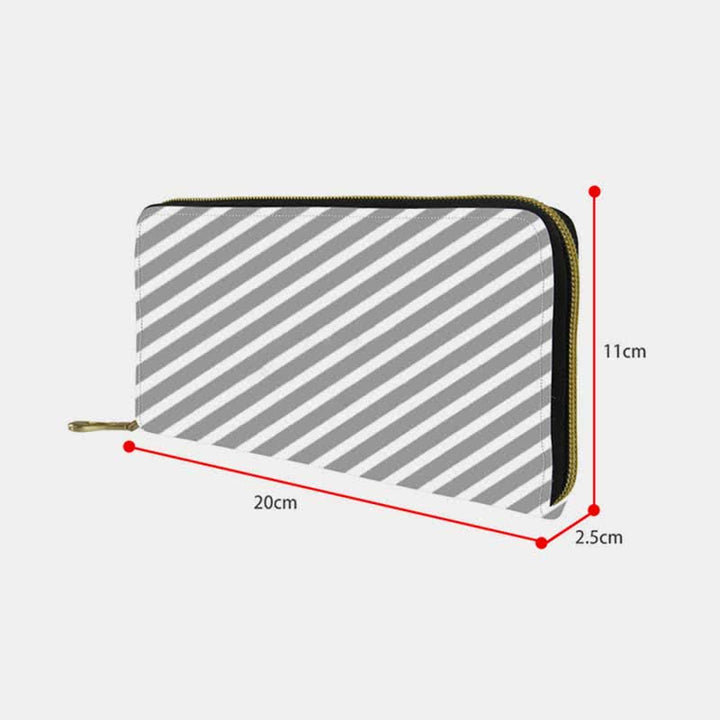 Süße Geldbörse für Damen, großes Fassungsvermögen, mit Rundum-Reißverschluss, Clutch