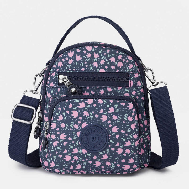 Schultertasche mit Blumenmuster für Damen, Crossbody-Rucksack, Mehrzweck-Umhängetasche