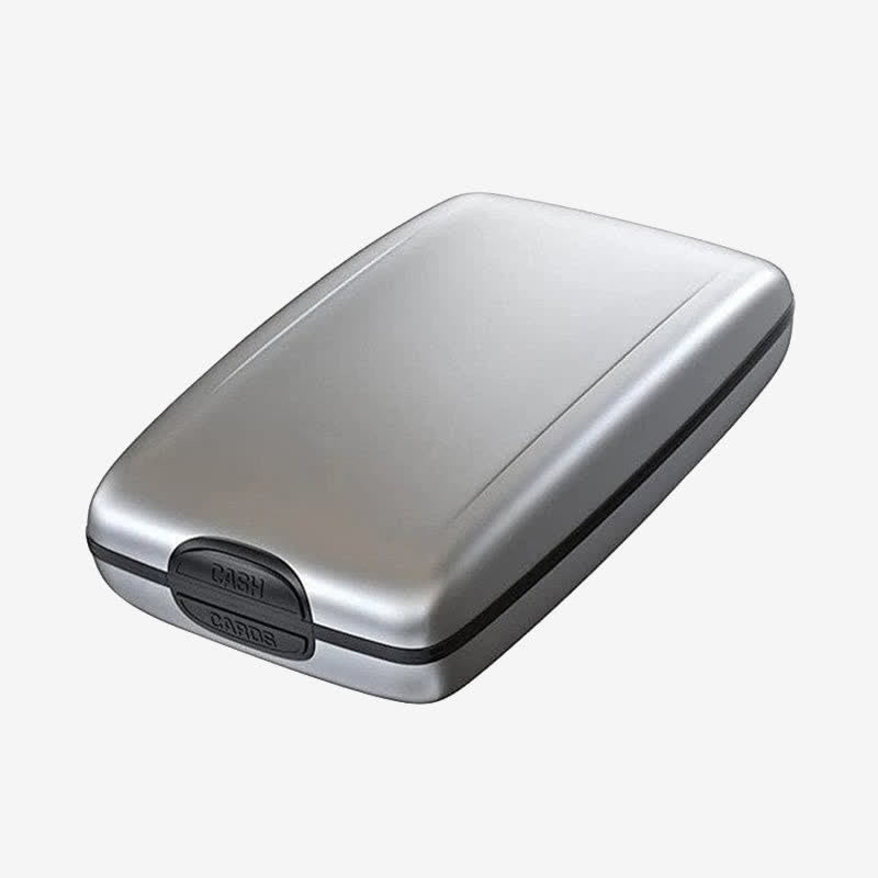 RFID-blockierende Brieftasche aus Aluminiumlegierung, Kartenhalter, Geld-Organizer 