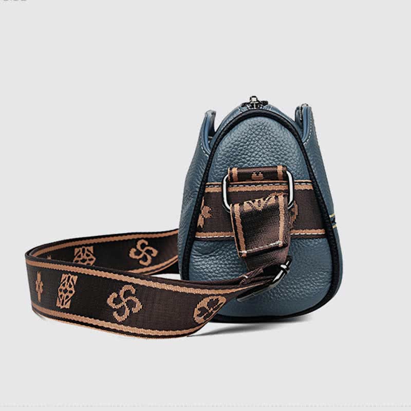 Kleine Umhängetasche aus echtem Leder mit drei Fächern, Schultertasche für Damen