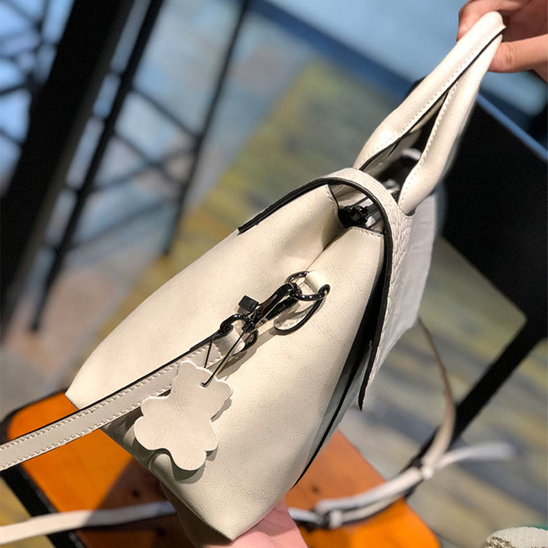 Klassische Umhängetasche mit Krokodilmuster und reiner Farbe für Damenhandtasche
