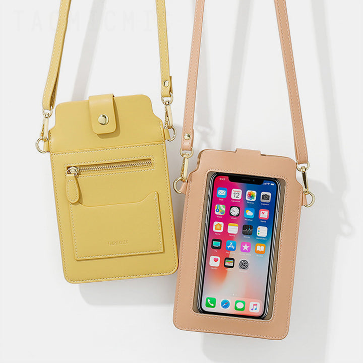 Elegante Umhängetasche für Telefon mit Touchscreen