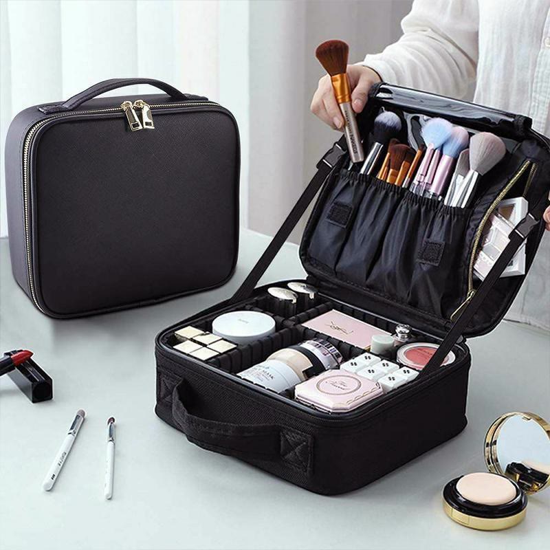 Multifunktionale Kosmetiktasche für Damen, tragbare große Aufbewahrungstasche auf Reisen