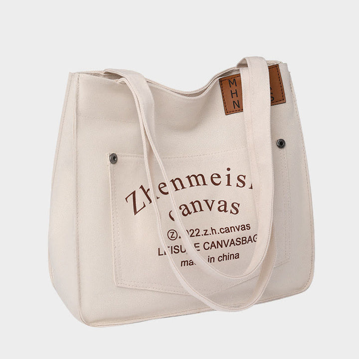 Tragetasche für Damen mit minimalistischem Druck, Umhängetasche für den täglichen Pendler