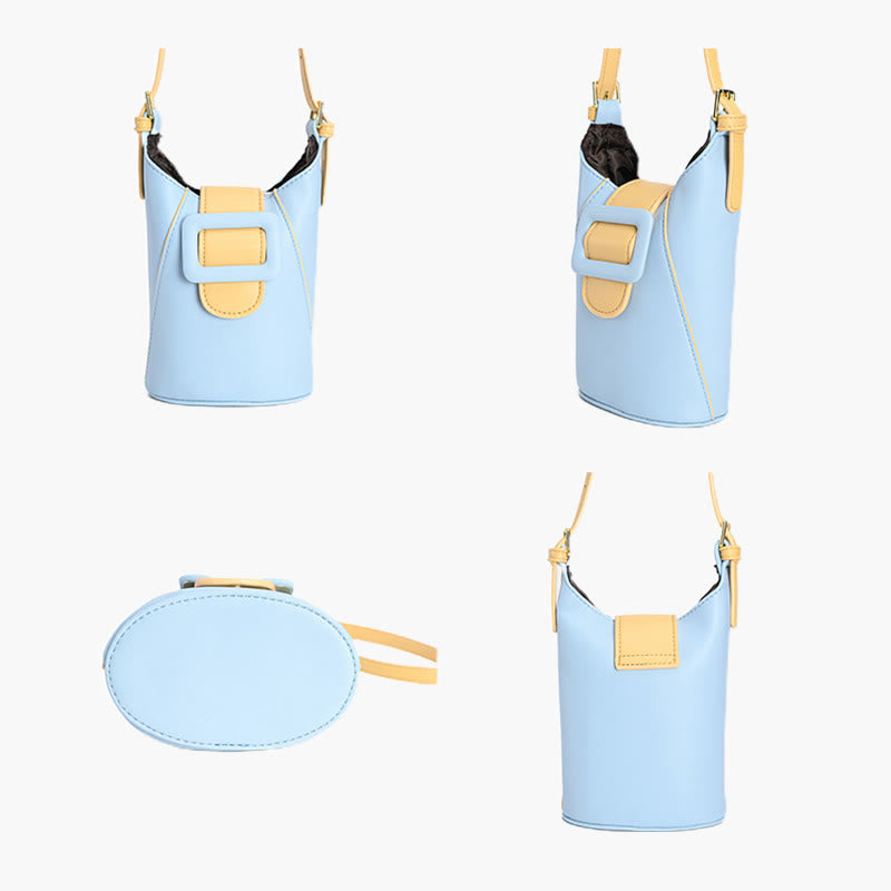 Umhängetasche für Damen, zum Einkaufen, minimalistische Eimer-Mini-Telefontasche