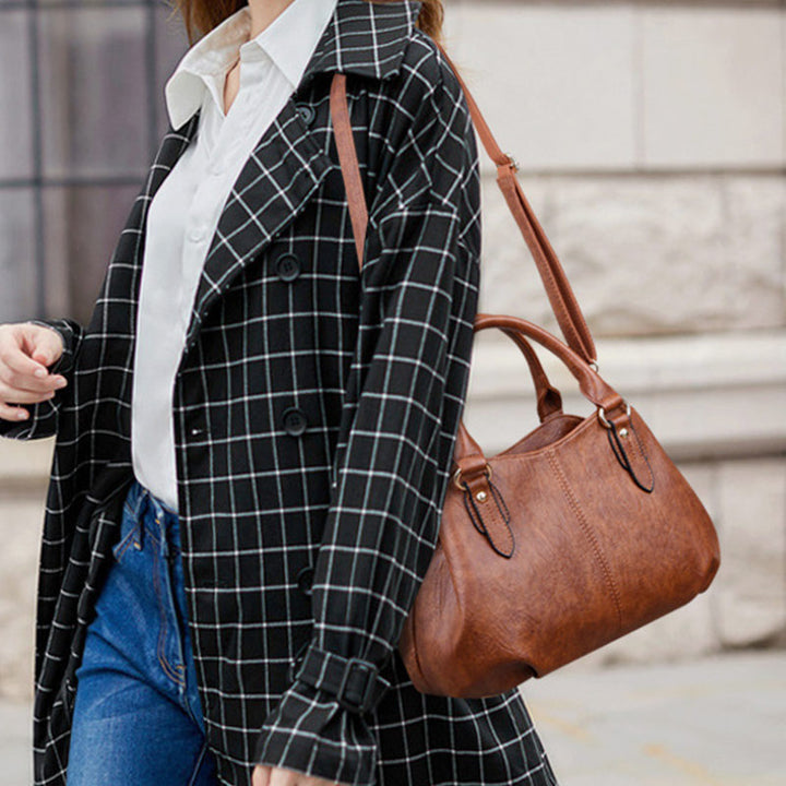 Elegante Handtasche im Vintage-Stil mit großem Fassungsvermögen und Umhängetasche