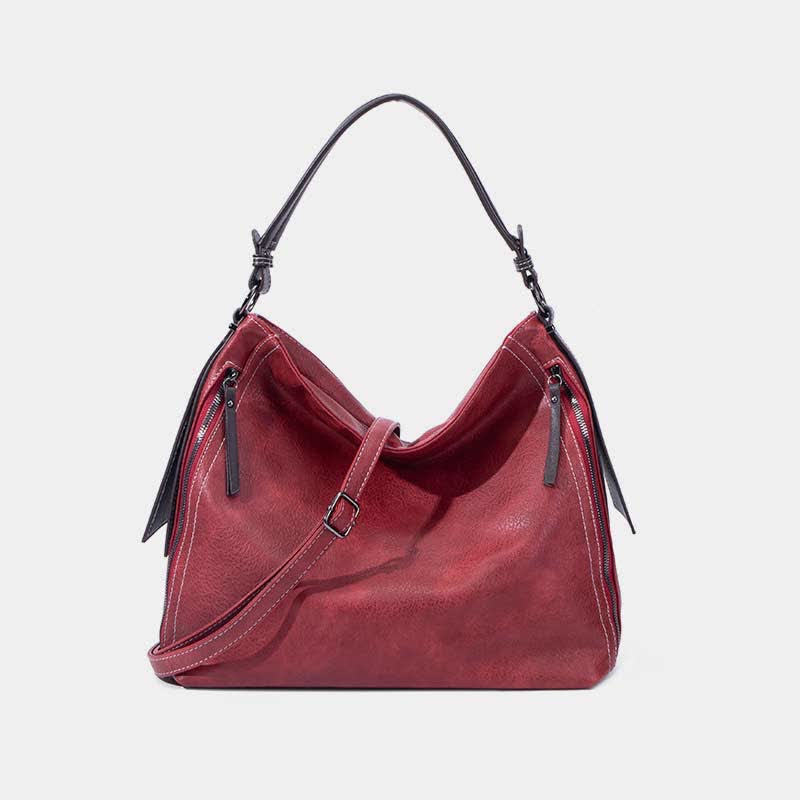 Retro-Handtasche für Damen, groß, Designer-Hobo-Tasche aus Leder
