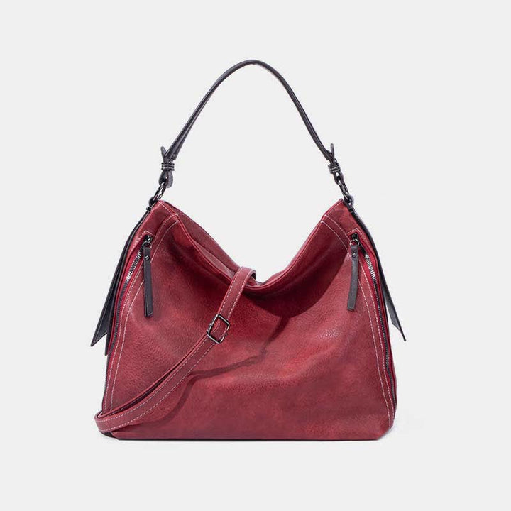 Retro-Handtasche für Damen, groß, Designer-Hobo-Tasche aus Leder
