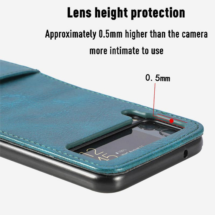 Samsung Galaxy Z Flip&amp; Z Flip 3 4 Handyhülle Leder-Handytasche mit Multi-Slot