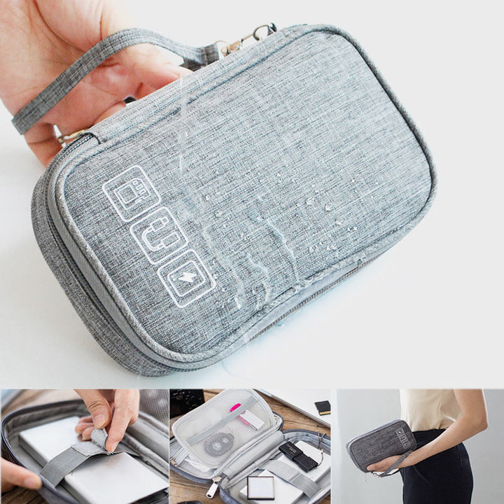 Wasserdichte tragbare Clutch zur Aufbewahrung digitaler Kabel, Reisekabel-Organizer