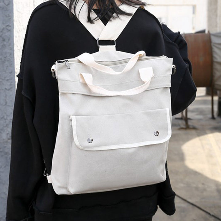 Multifunktionale Canvas-Handtasche mit großem Fassungsvermögen, Rucksack für Damen und Herren, Umhängetasche