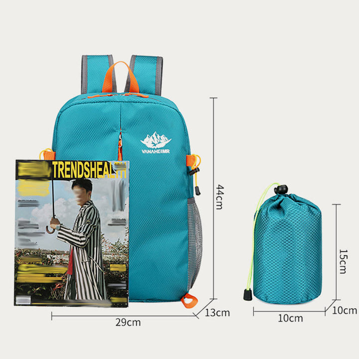 Wasserdichter Rucksack für Reisen im Freien, leichter, faltbarer Tagesrucksack