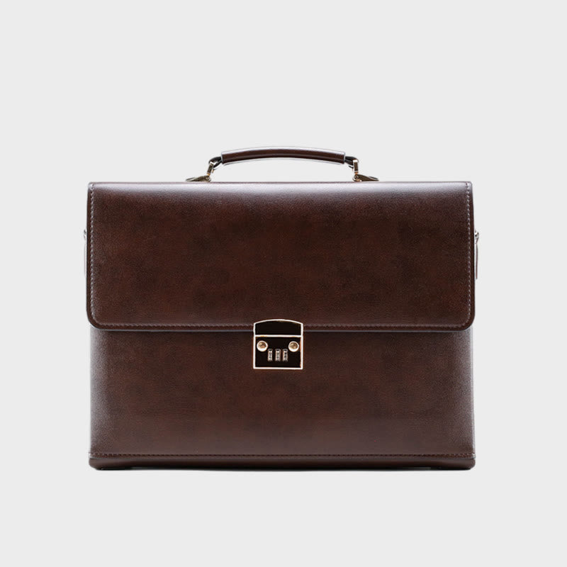 Messenger Bag für Herren, groß, Vintage, mit Schloss, Aktentasche