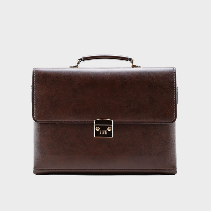 Messenger Bag für Herren, groß, Vintage, mit Schloss, Aktentasche