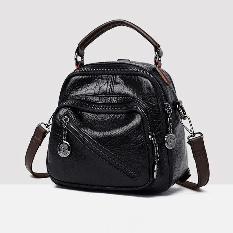 Multifunktionale, weiche Umhängetasche aus Kunstleder, umwandelbarer Rucksack - image 7